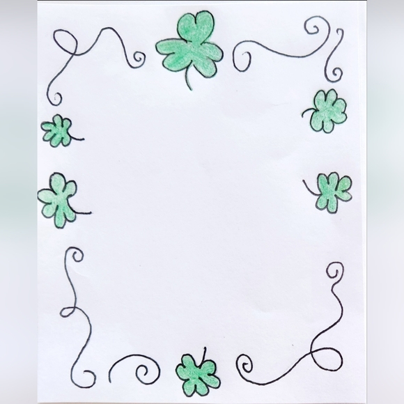 Original Art Work by Seller Clover  Boarder 50pk Business Thank You Cards - Picture 2 of 2